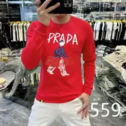 prada sweatshirt manches longues pour homme s_1267547